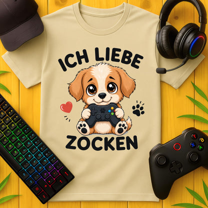 Ich liebe Zocken Hund T-Shirt