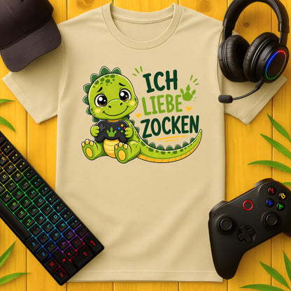 Ich liebe Zocken Dino T-Shirt