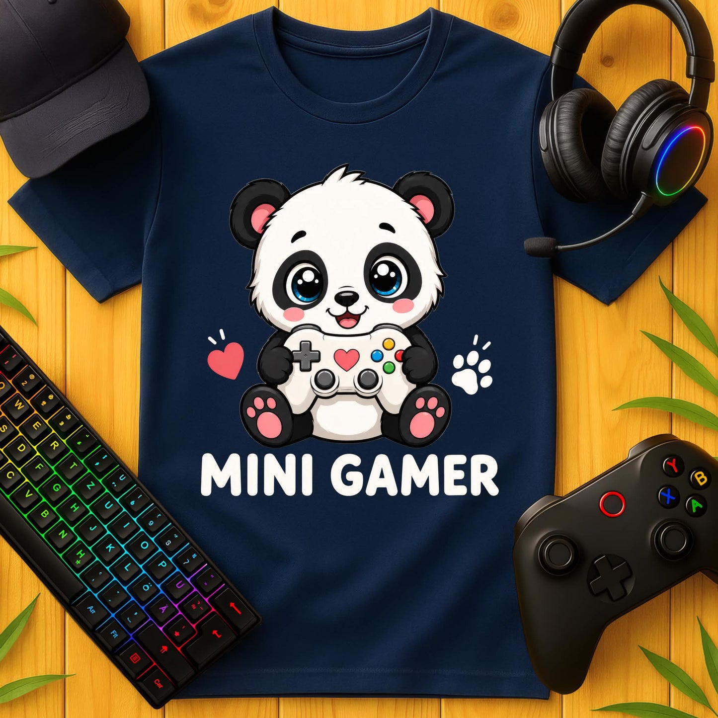 Mini Gamer Panda T-Shirt