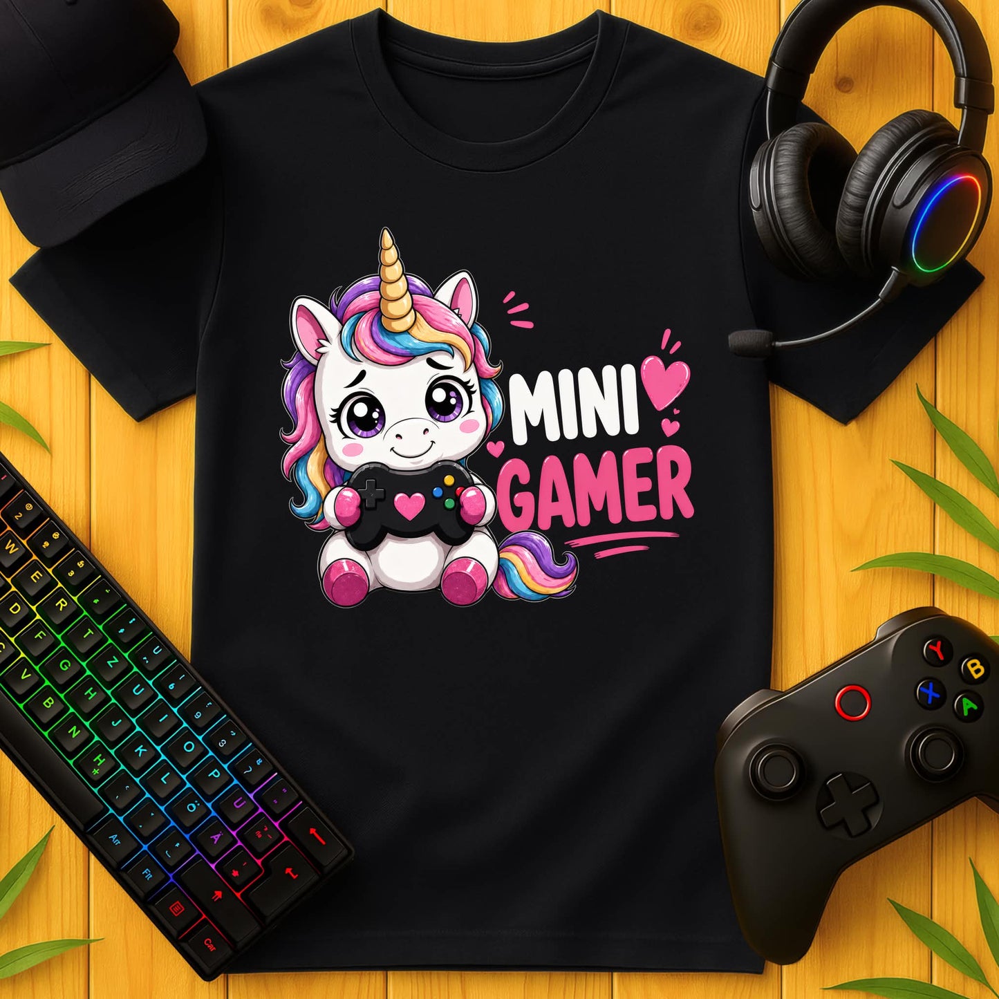 Mini Gamer Einhorn T-Shirt