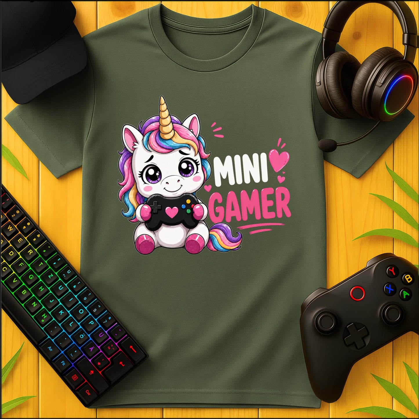 Mini Gamer Einhorn T-Shirt
