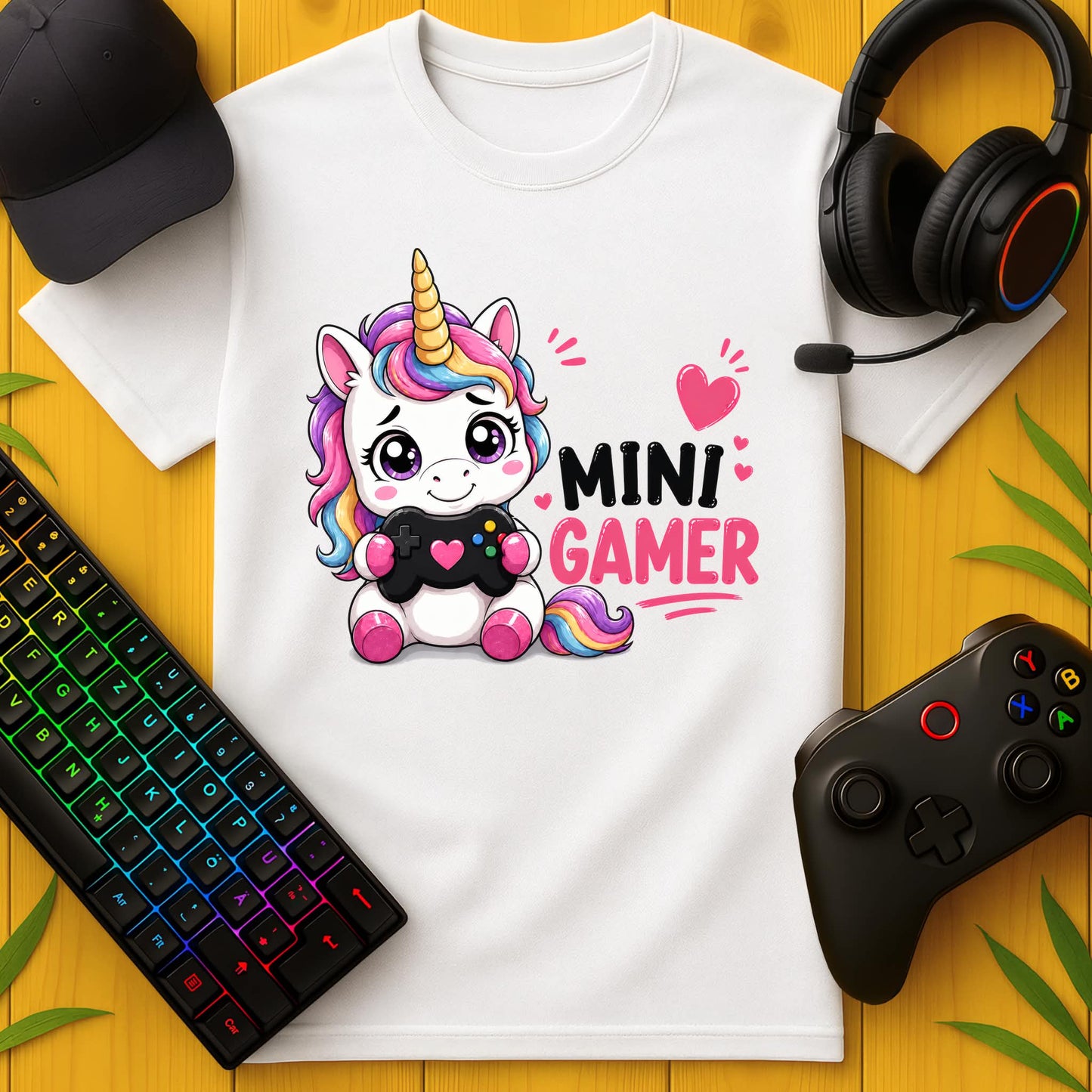 Mini Gamer Einhorn T-Shirt