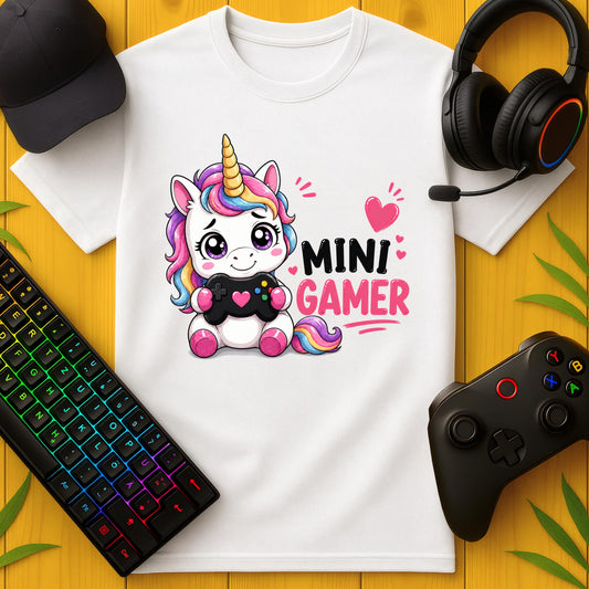Mini Gamer Einhorn T-Shirt für Kids