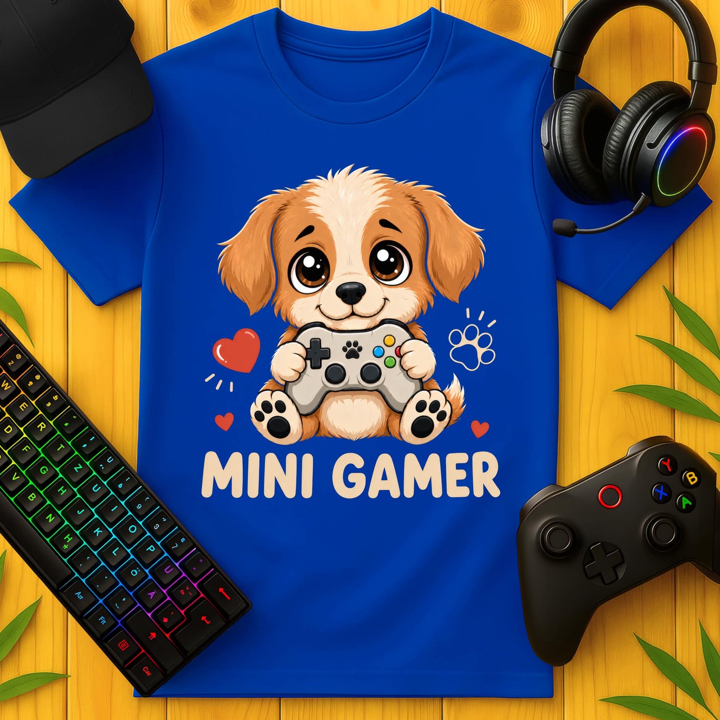 Mini Gamer Hund T-Shirt