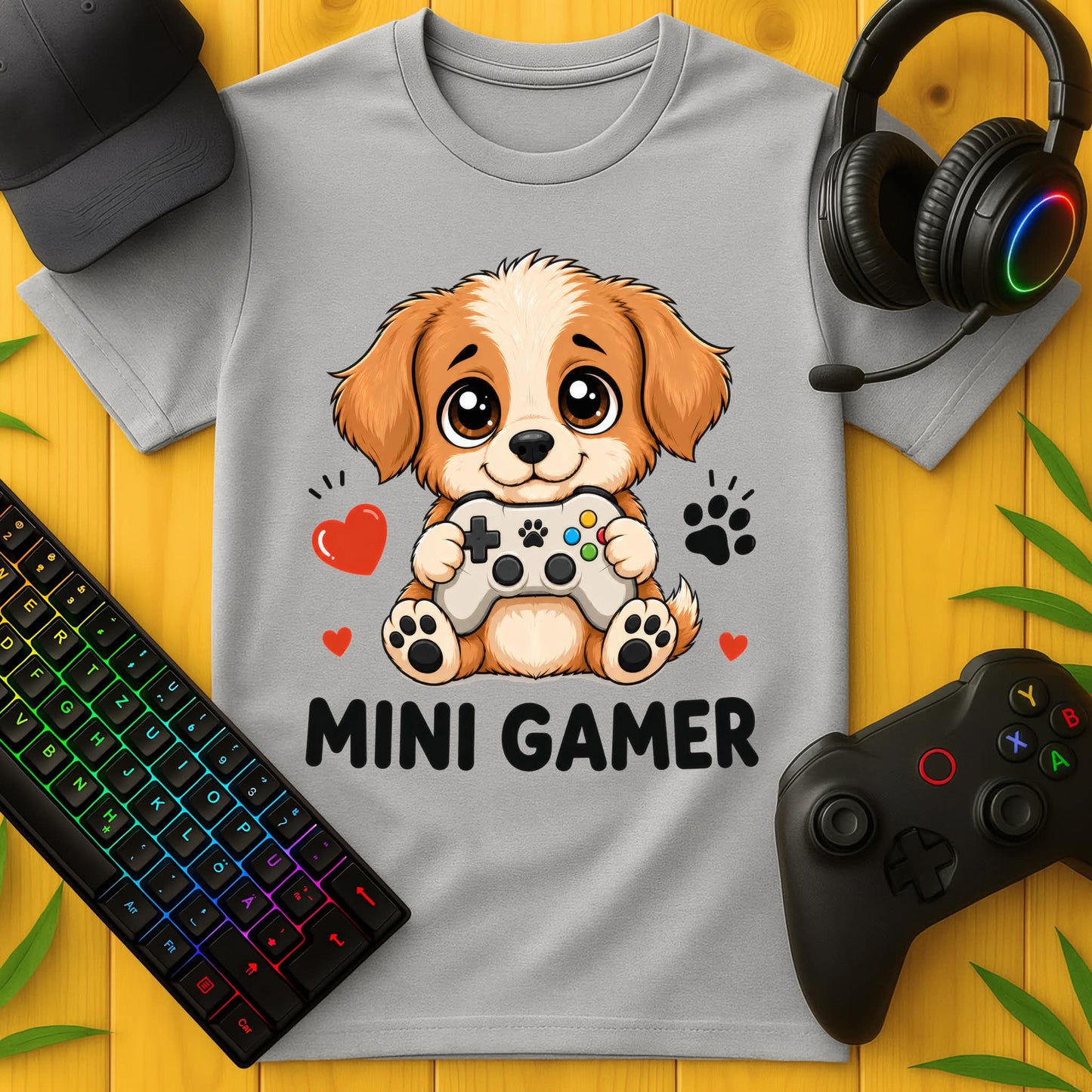 Mini Gamer Hund T-Shirt