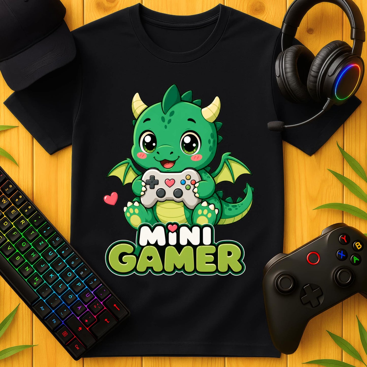 Mini Gamer Drachen T-Shirt