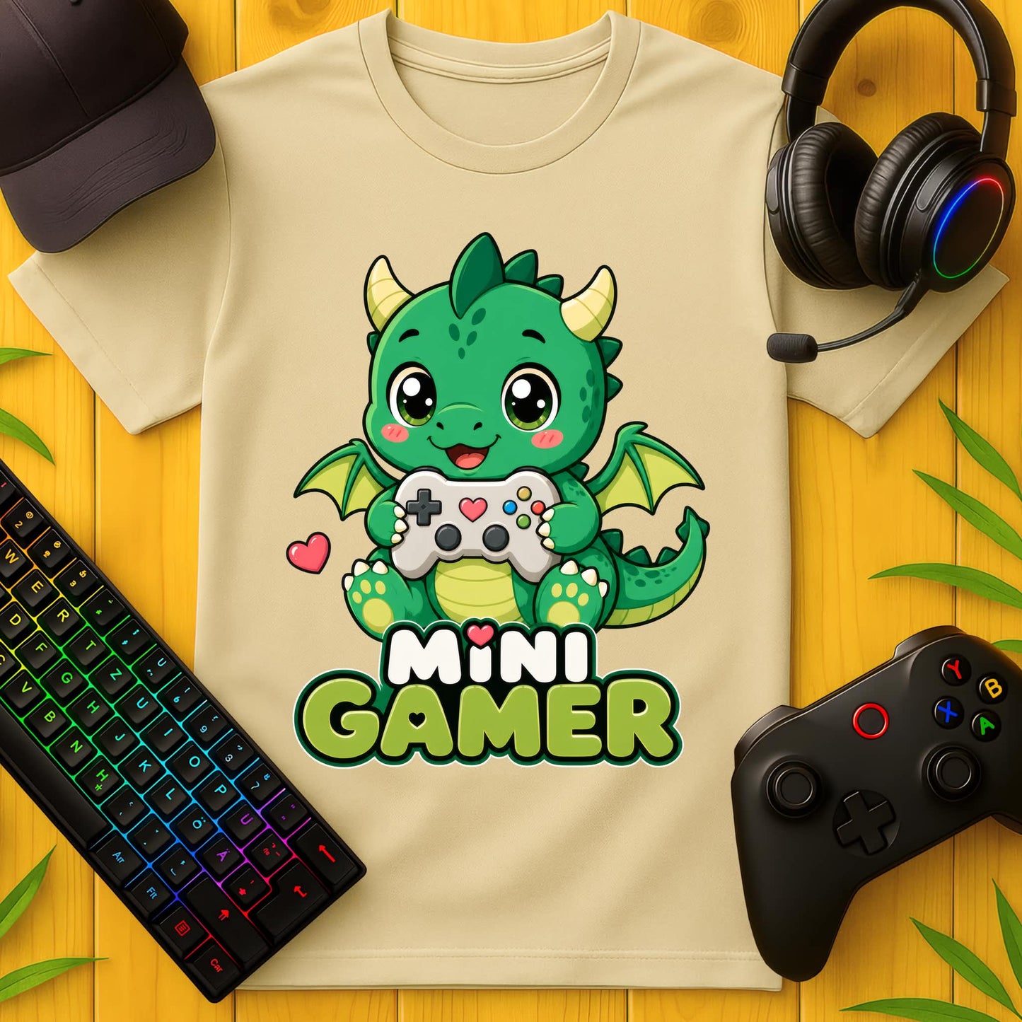 Mini Gamer Drachen T-Shirt