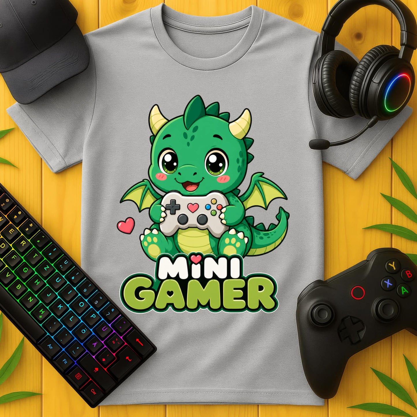 Mini Gamer Drachen T-Shirt